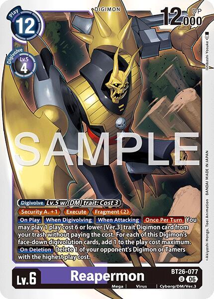 Reapermon, Timeless Bonds BT26-077 U
