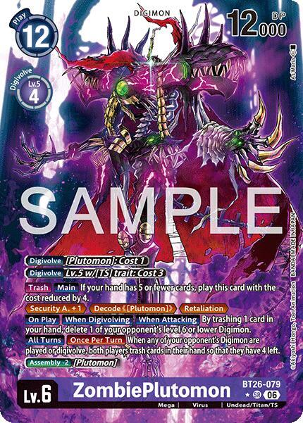 ZombiePlutomon (Alternate Art), Timeless Bonds BT26-079 SR