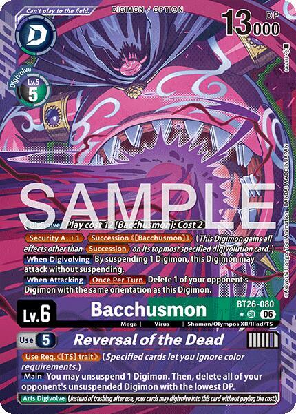 Bacchusmon // Reversal of the Dead (Alternate Art), Timeless Bonds BT26-080 SR
