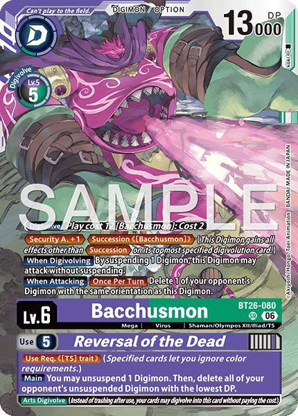 Bacchusmon // Reversal of the Dead, Timeless Bonds BT26-080 SR