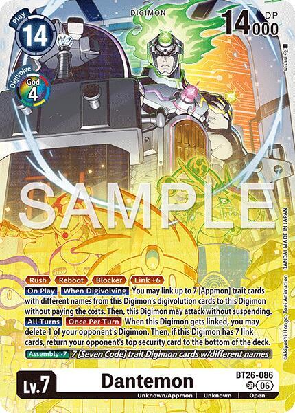 Dantemon, Timeless Bonds BT26-086 SR