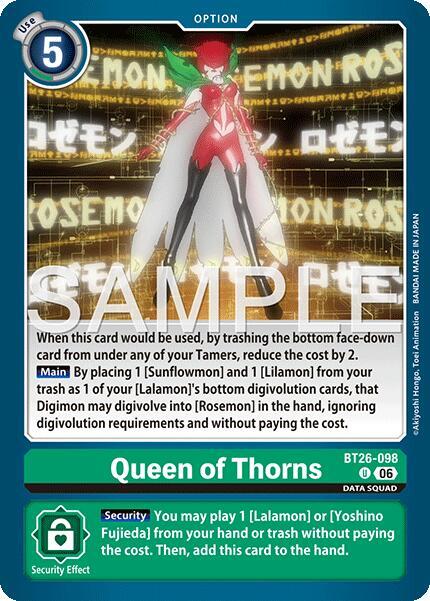 Queen of Thorns, Timeless Bonds BT26-098 U