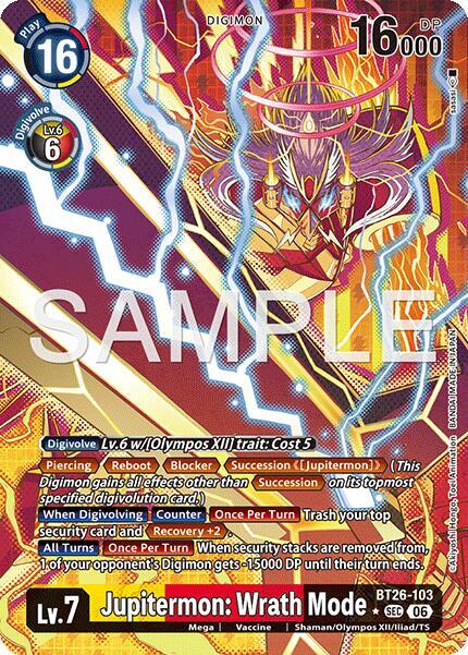 Jupitermon: Wrath Mode (Alternate Art), Timeless Bonds BT26-103 SEC