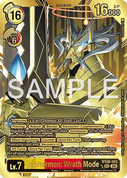 Jupitermon: Wrath Mode (Rare Pull), Timeless Bonds BT26-103 SEC