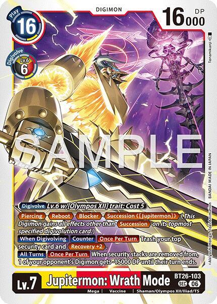 Jupitermon: Wrath Mode, Timeless Bonds BT26-103 SEC