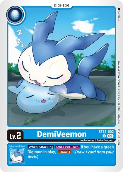 DemiVeemon (NYCC 2023 Demo Deck), Digimon Demo Deck Exclusive Cards BT12-002 U