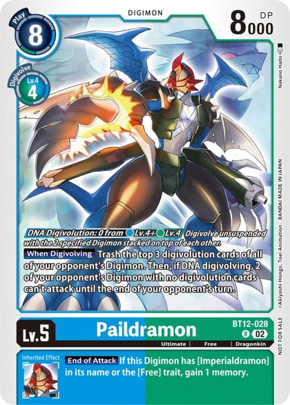 Paildramon (NYCC 2023 Demo Deck), Digimon Demo Deck Exclusive Cards BT12-028 R