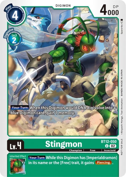Stingmon (NYCC 2023 Demo Deck), Digimon Demo Deck Exclusive Cards BT12-050 U