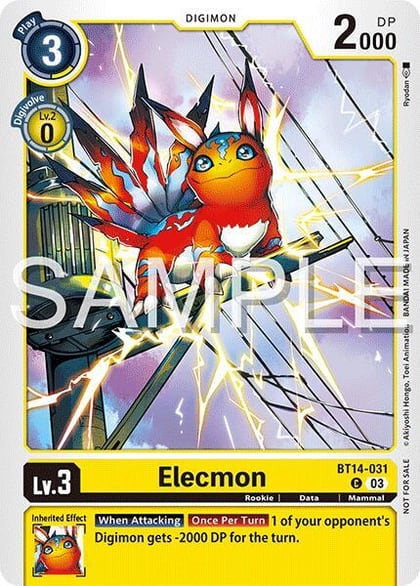 Elecmon (BT14-031) (Time Stranger Demo Deck), Digimon Demo Deck Exclusive Cards BT14-031 C