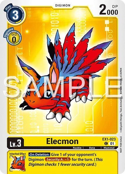 Elecmon (EX1-023) (Time Stranger Demo Deck), Digimon Demo Deck Exclusive Cards EX1-023 C