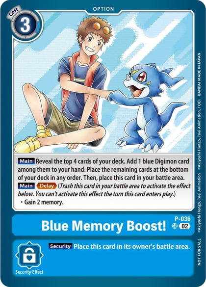 Blue Memory Boost! (NYCC 2023 Demo Deck), Digimon Demo Deck Exclusive Cards P-036 P