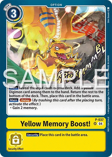 Yellow Memory Boost! (Time Stranger Demo Deck), Digimon Demo Deck Exclusive Cards P-037 SR