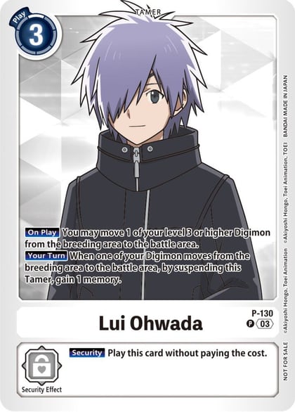 Lui Ohwada - P-130 (NYCC 2023 Demo Deck), Digimon Demo Deck Exclusive Cards P-130 P