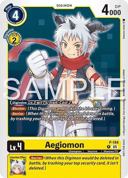 Aegiomon (Time Stranger Demo Deck), Digimon Demo Deck Exclusive Cards P-194 P