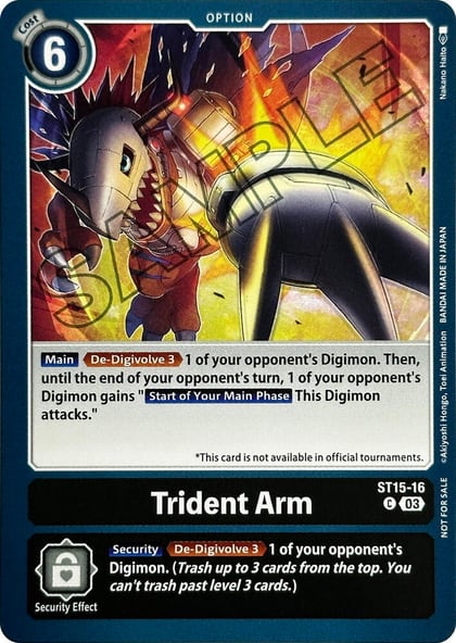 Trident Arm (Demo Deck Exclusive), Digimon Demo Deck Exclusive Cards ST15-16 C