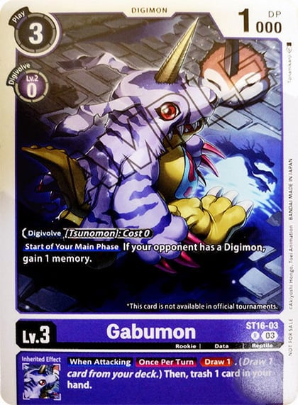 Gabumon (Demo Deck Exclusive), Digimon Demo Deck Exclusive Cards ST16-03 R