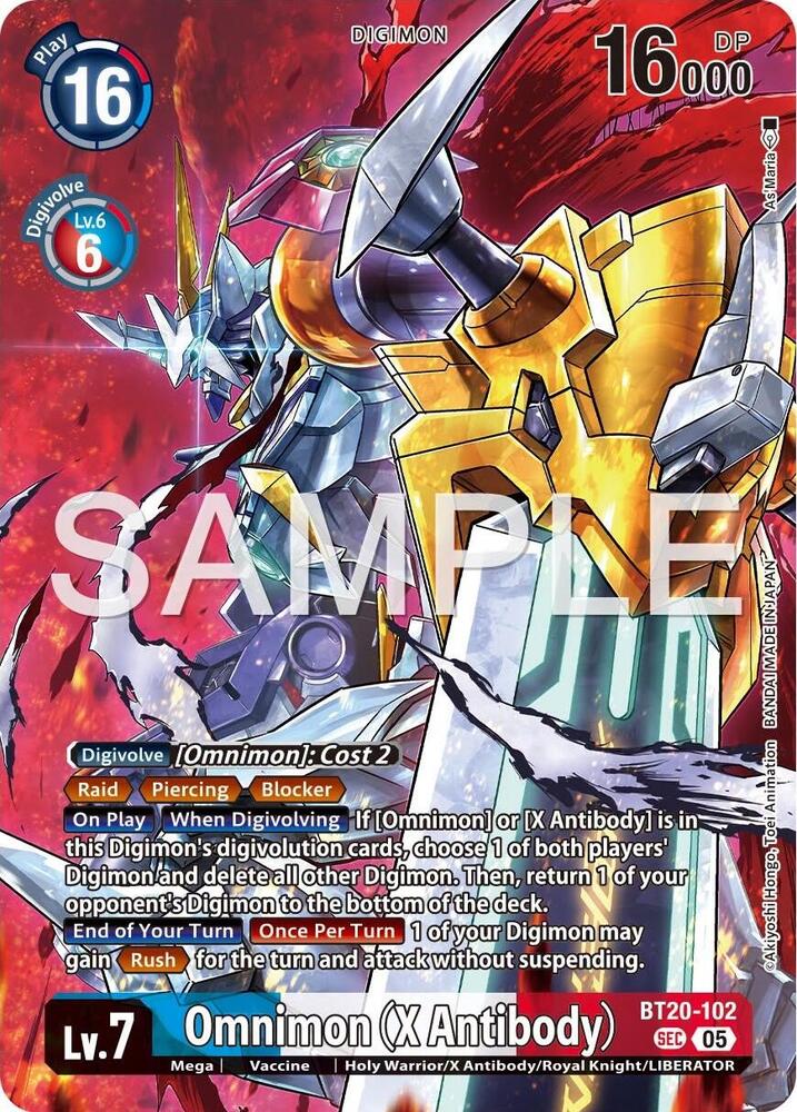 Omnimon (X Antibody) (Tamer's Selection Box Ver. X Antibody), Digimon Promotion Cards BT20-102 SEC
