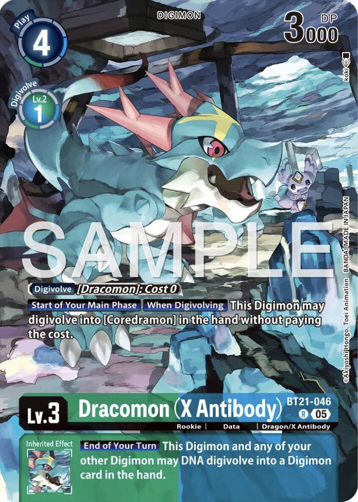 Dracomon (X Antibody) (Tamer's Selection Box Ver. X Antibody), Digimon Promotion Cards BT21-046 R