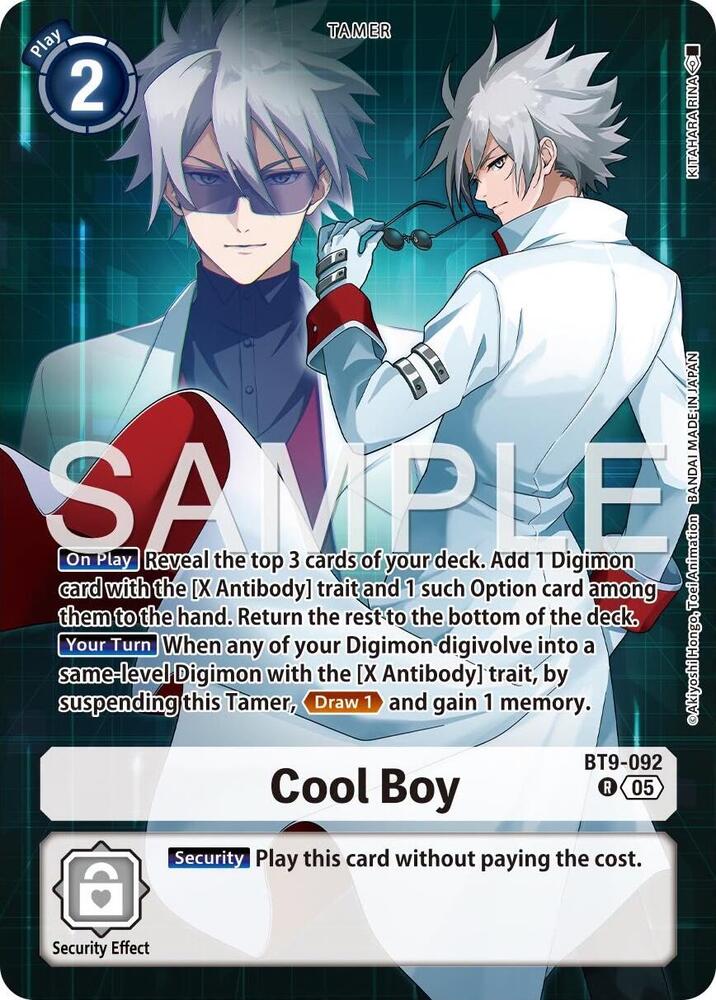 Cool Boy (Tamer's Selection Box Ver. X Antibody), Digimon Promotion Cards BT9-092 R