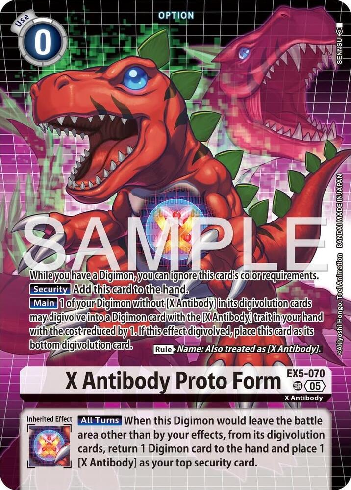 X Antibody Proto Form (Tamer's Selection Box Ver. X Antibody), Digimon Promotion Cards EX5-070 SR