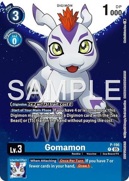 Gomamon (Digimon Story: Time Stranger Promo Pack), Digimon Promotion Cards P - 196