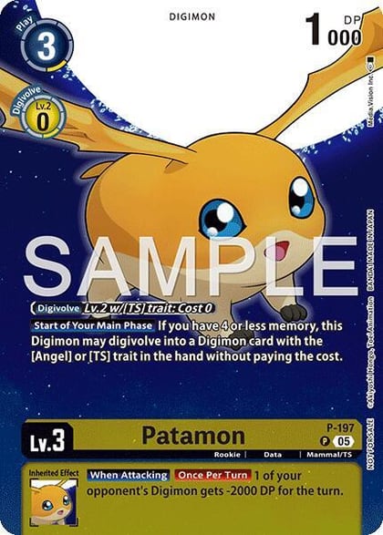 Patamon (Digimon Story: Time Stranger Promo Pack), Digimon Promotion Cards P - 197