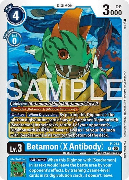 Betamon (X Antibody) (Official Store Tournament 2026 Vol. 1), Digimon Promotion Cards P - 214 P