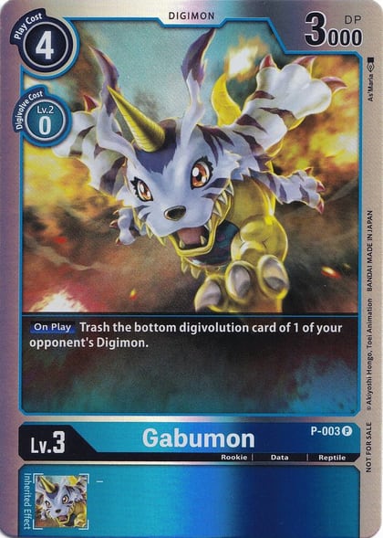 Gabumon - P-003 (Rainbow Foil), Digimon Promotion Cards P-003 P