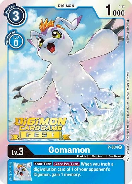 Gomamon - P-004 (Digimon Card Game Fest 2022), Digimon Promotion Cards P-004 P