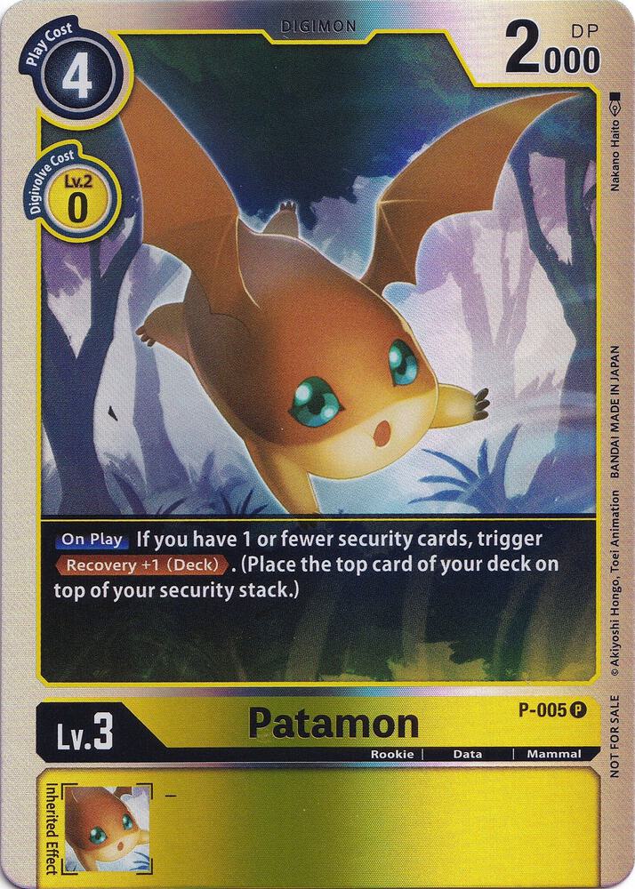 Patamon - P-005 (Rainbow Foil), Digimon Promotion Cards P-005 P