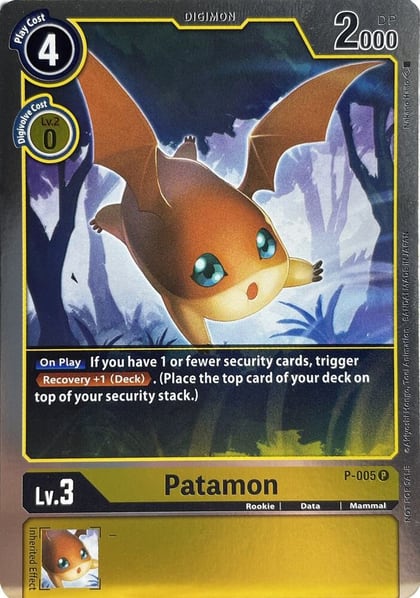 Patamon - P-005, Digimon Promotion Cards P-005 P