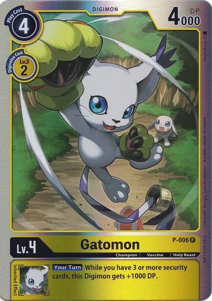 Gatomon - P-006 (Rainbow Foil), Digimon Promotion Cards P-006 P