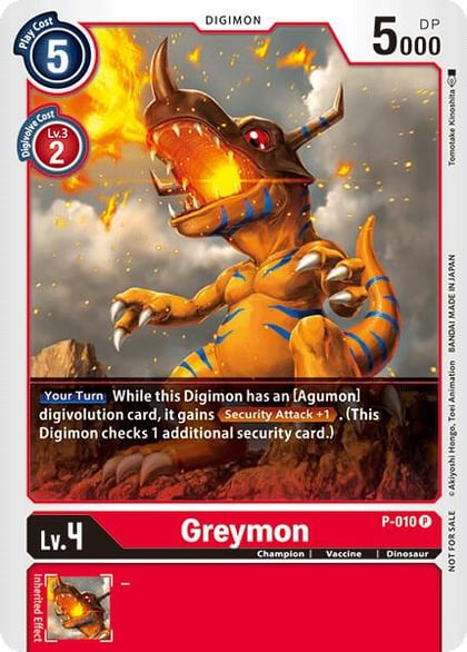 Greymon - P-010, Digimon Promotion Cards P-010 P