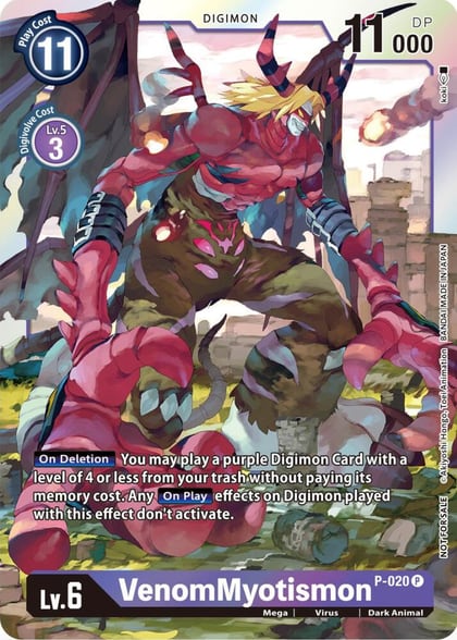 VenomMyotismon - P-020 (Premium Deck Set Lucky Pack), Digimon Promotion Cards P-020 P
