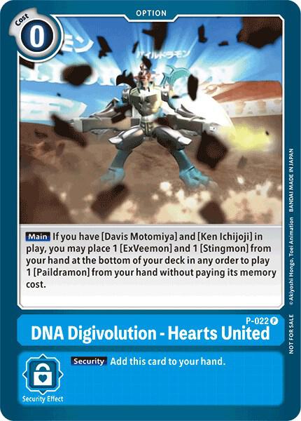 DNA Digivolution - Hearts United (Special Release Memorial Pack), Digimon Promotion Cards P-022 P