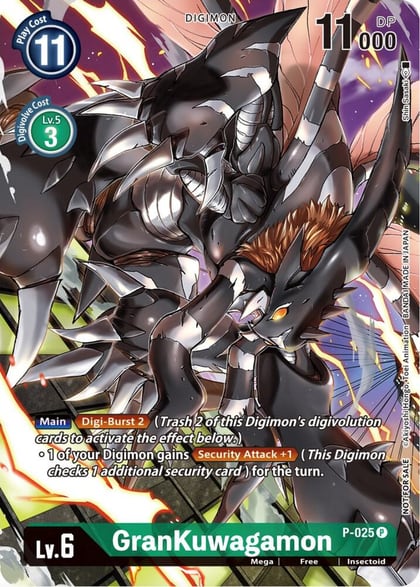 GranKuwagamon - P-025 (Winner Pack Across Time), Digimon Promotion Cards P-025 P