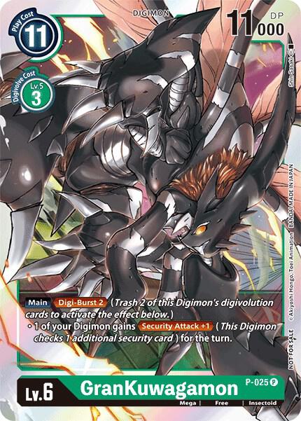 GranKuwagamon - P-025, Digimon Promotion Cards P-025 P