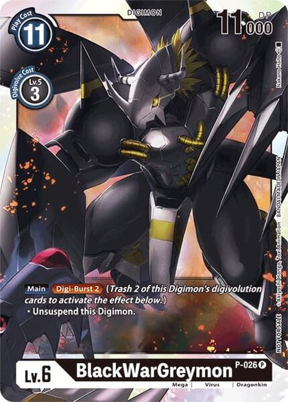 BlackWarGreymon - P-026, Digimon Promotion Cards P-026 P