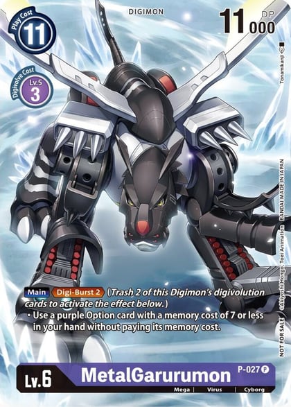 MetalGarurumon - P-027 (Winner Pack Across Time), Digimon Promotion Cards P-027 P