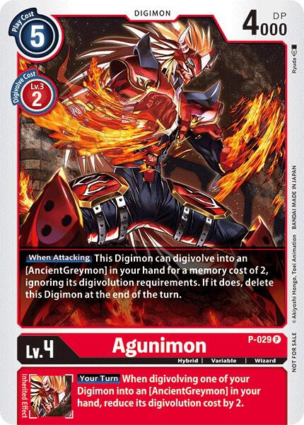 Agunimon - P-029, Digimon Promotion Cards P-029 P