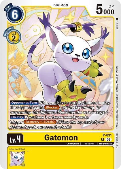 Gatomon - P-031 (Blast Ace Pre-Release), Digimon Promotion Cards P-031 P