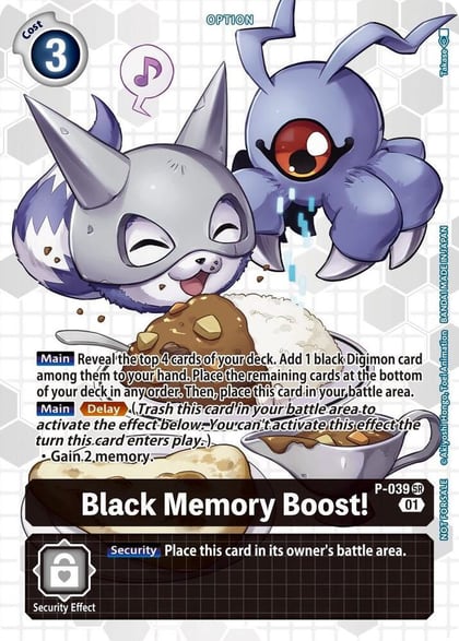 Black Memory Boost! - P-039 (Next Adventure Box Promotion Pack), Digimon Promotion Cards P-039 SR