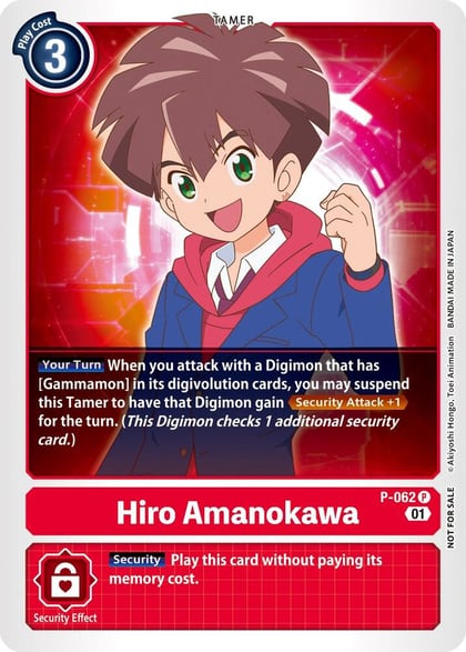 Hiro Amanokawa (Official Tournament Pack Vol.5), Digimon Promotion Cards P-062 P