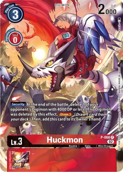 Huckmon - P-066 (Official Tournament Pack Vol.10), Digimon Promotion Cards P-066 P