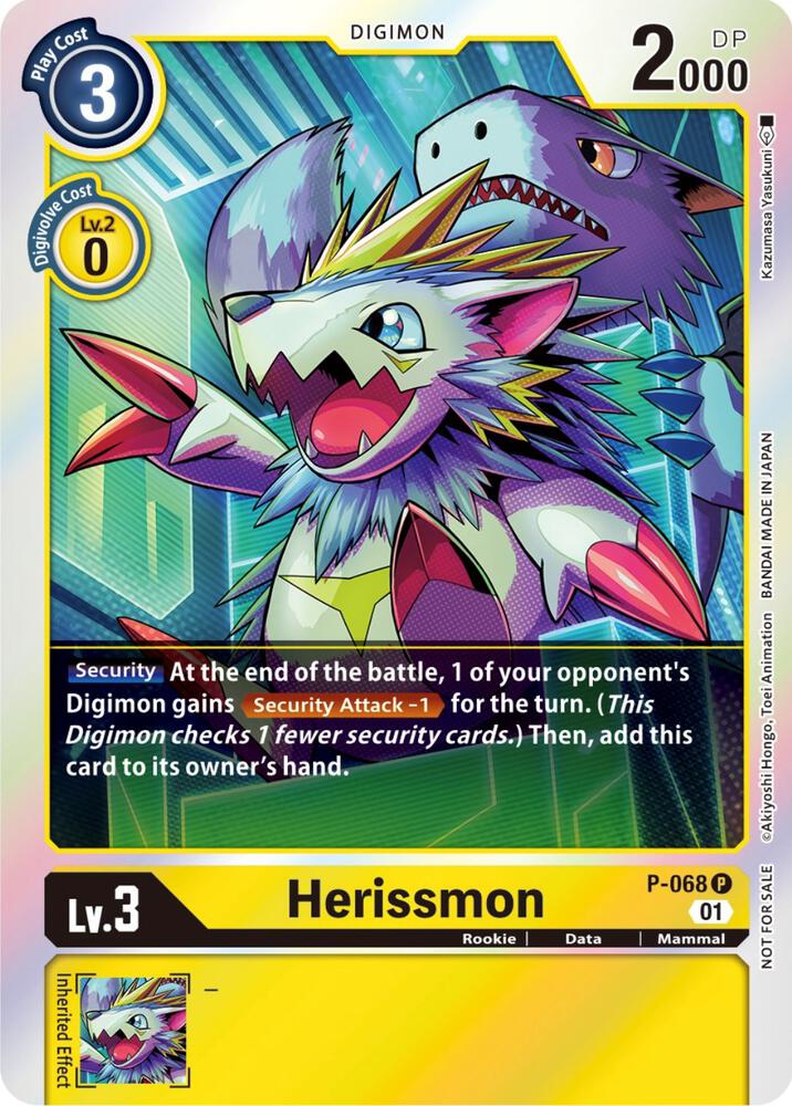 Herissmon - P-068 (Limited Card Pack), Digimon Promotion Cards P-068 P