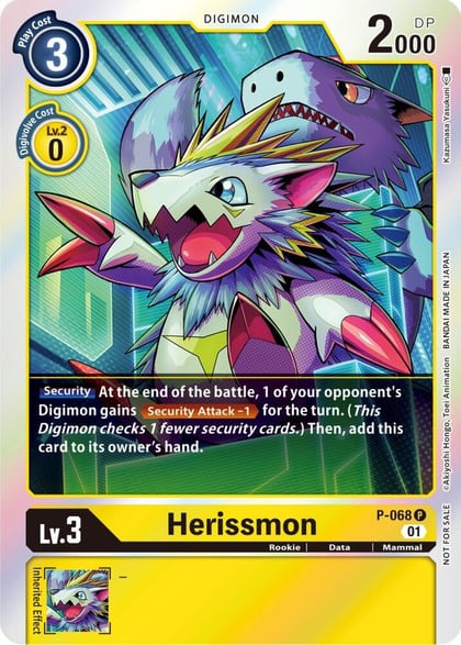 Herissmon - P-068 (Limited Card Pack), Digimon Promotion Cards P-068 P