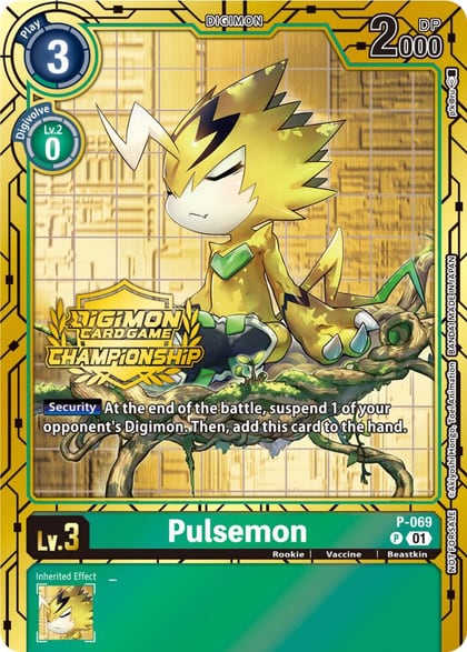 Pulsemon - P-069 (Championship 2023 Gold Card Set), Digimon Promotion Cards P-069 P