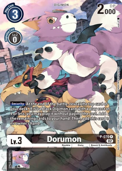 Dorumon - P-070 (Official Tournament Pack Vol.10), Digimon Promotion Cards P-070 P