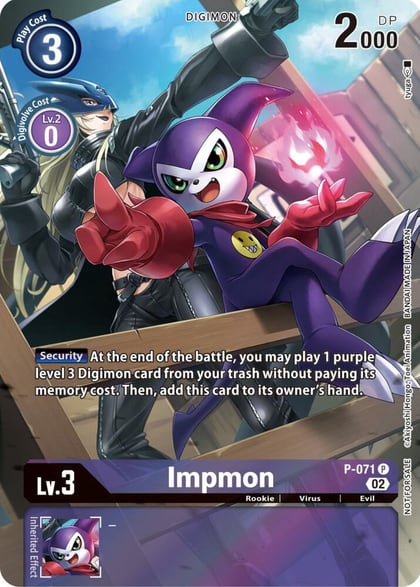 Impmon - P-071 (Official Tournament Pack Vol.10), Digimon Promotion Cards P-071 P