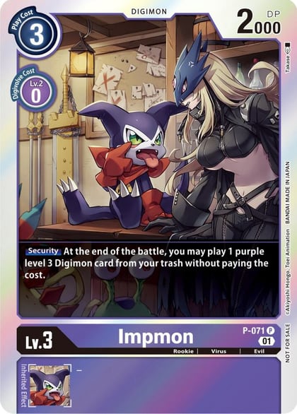 Impmon - P-071 (Limited Card Pack), Digimon Promotion Cards P-071 P
